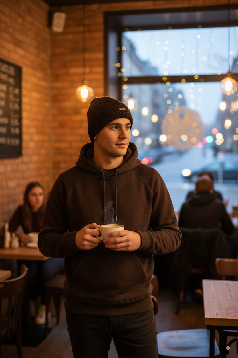 Erkek Kışlık Kalın Bere Pamuklu Katlamalı Stone Model Sıcak Tutar Esnek Rüzgar Geçirmez
